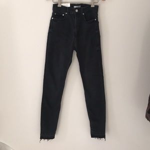 Zara black high waisted skinny jeans